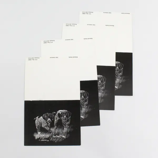 Lot of 9 Rimrock Studio German Pointer Dog Notecards Judy Jamieson Art