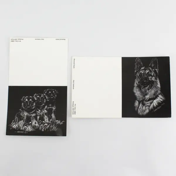 Lot of 8 Rimrock Studio German Shepherd Dog Notecards Judy Jamieson Art