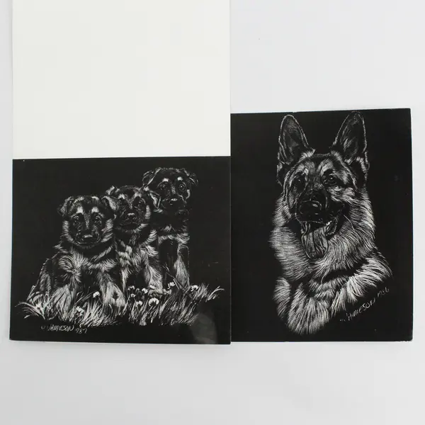 Lot of 8 Rimrock Studio German Shepherd Dog Notecards Judy Jamieson Art