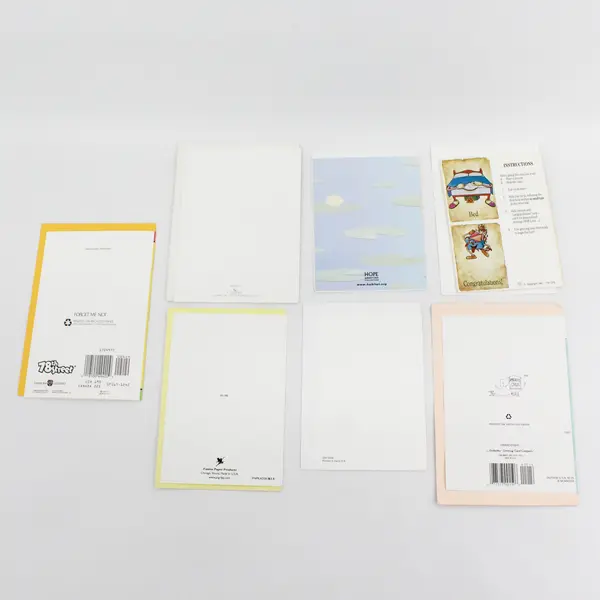 Lot of 7 Vintage and Modern Playful Birthday Cards with Envelopes