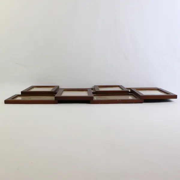 Harbortown Industries Brown Wood Collage Photo Frame 8-Opening 4x6 Picture