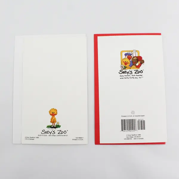 Lot of 2 VTG 1986 Suzy's Zoo Birthday Cards with Envelopes