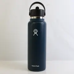 Hydro Flask Blue 40 Oz Wide Mouth With Flex Straw Stainless 12.75" Tall