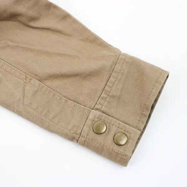 Eddie Bauer Women's XXL Brown Full Zip/Snap Cargo Long Sleeve Jacket