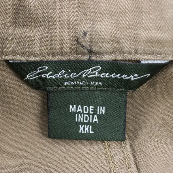 Eddie Bauer Women's XXL Brown Full Zip/Snap Cargo Long Sleeve Jacket