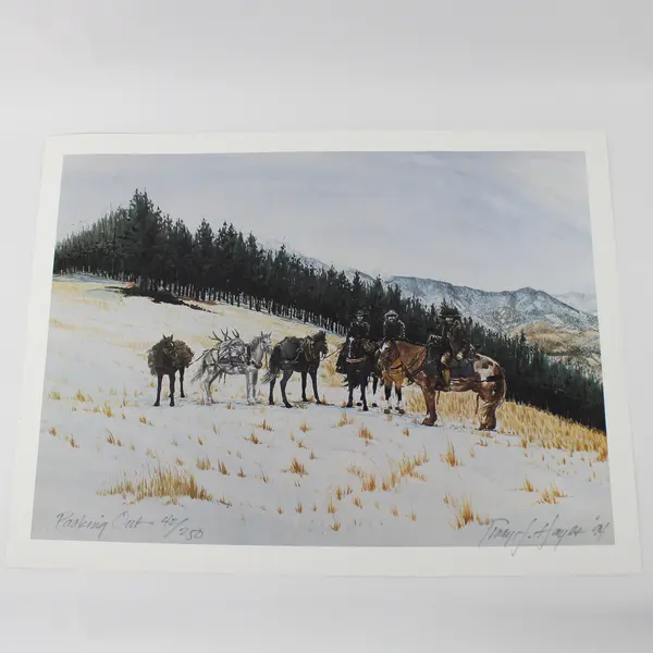 Packing Out by Tracy J. Hayes Art Print 1994 Western 42/250