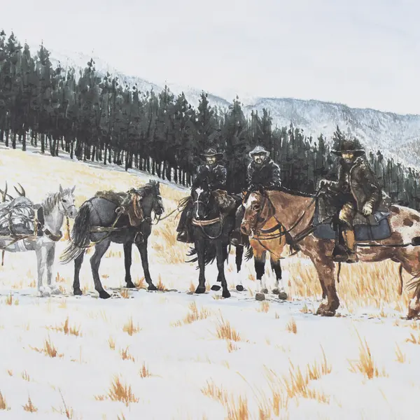 Packing Out by Tracy J. Hayes Art Print 1994 Western 42/250