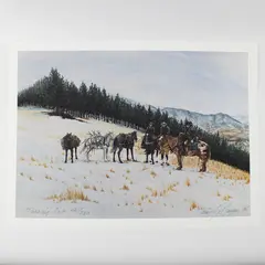 Packing Out by Tracy J. Hayes Art Print 1994 Western 44/250