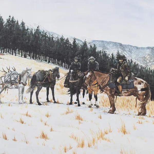 Packing Out by Tracy J. Hayes Art Print 1994 Western 44/250