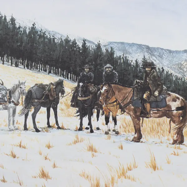 Packing Out by Tracy J. Hayes Art Print 1994 Western 45/250