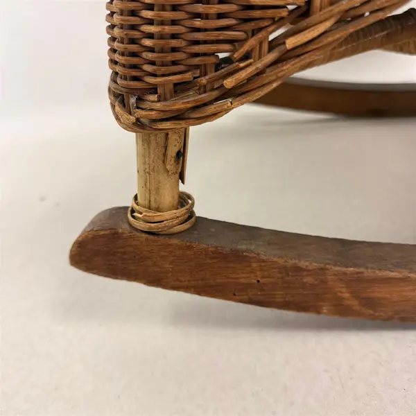 Vintage Kids Bamboo Frame Wicker Rocking Chair - Local Pickup Only