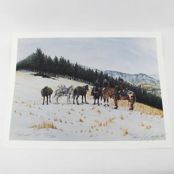 Packing Out by Tracy J. Hayes Art Print 1994 Western 46/250
