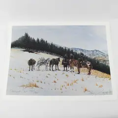 Packing Out by Tracy J. Hayes Art Print 1994 Western 46/250
