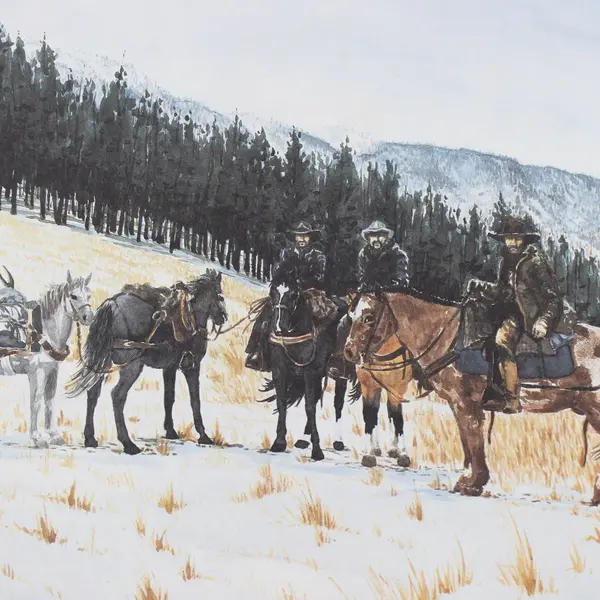 Packing Out by Tracy J. Hayes Art Print 1994 Western 46/250