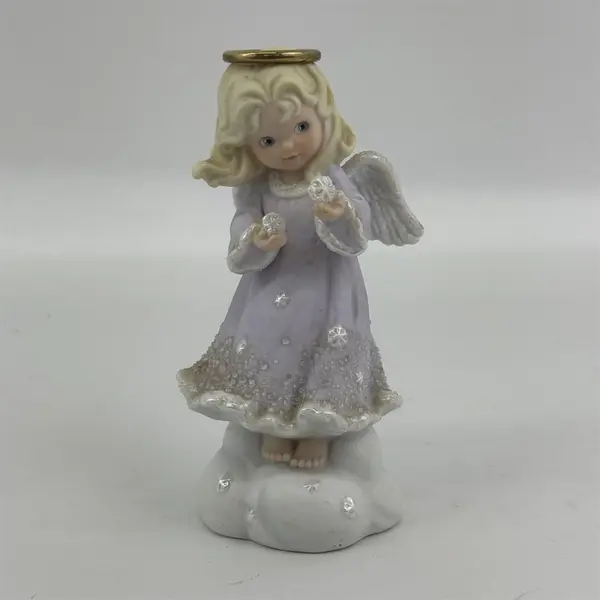 1994 Enesco Heavenly Kingdom Angel With Snowflakes Collectible Figurine 533254