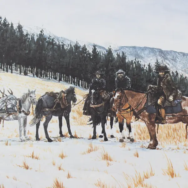 Packing Out by Tracy J. Hayes Art Print 1994 Western 47/250