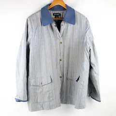 Vintage Denim & Co Men's 1X Blue Plaid Collared Full Zip/Snap Jacket