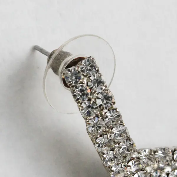 Women's Faux Diamond Crystal Teardrop Pierced Fashion Earrings - Lightweight