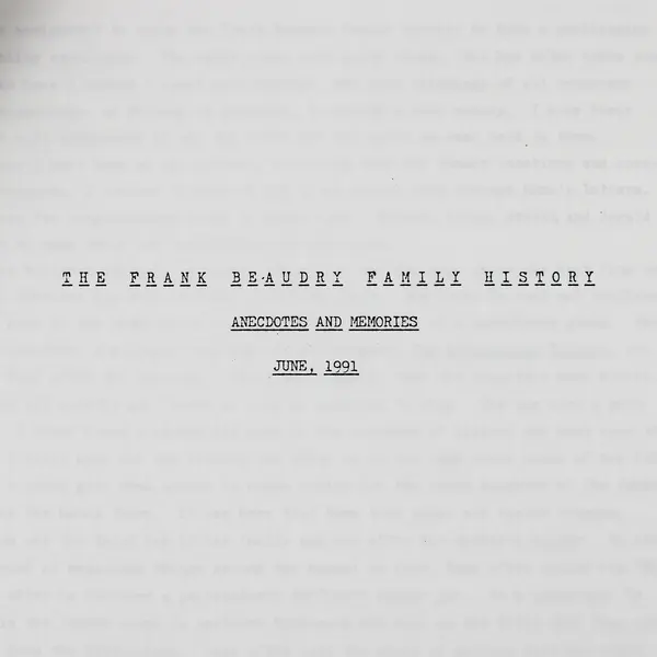 Lot Of 3 Frank Beaudry Family History Genealogy 1991 Photocopies