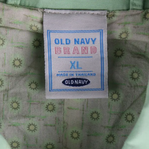 Old Navy Girls XL Light Green 100% Cotton Long Collared Coat