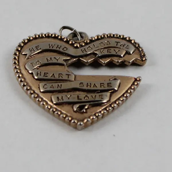 Fashion Jewelry Key To My Heart Charm Pendant with Hook, No Key