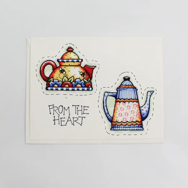 Lot of 5 Handmade Cup Of Kindness Blank Notecards