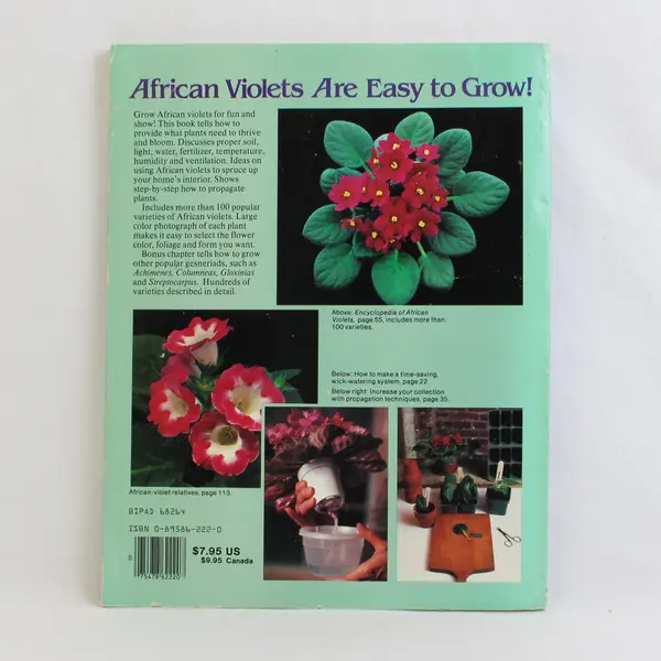 Vintage How to Select & Grow African Violets  Theodore James Jr 1983 Paperback