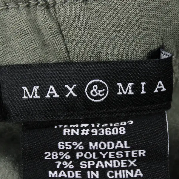 NWT Max & Mia Women's XXL Green Wide Leg Elastic Waist Sweat Pants