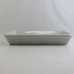 Unbranded Solid White Color Ceramic Rectangular Casserole Dish 15" Long