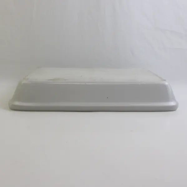 Unbranded Solid White Color Ceramic Rectangular Casserole Dish 15" Long