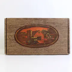 Vintage Hickory Farms Cardboard Gift Box Barn Truck 13 x 7.10 Inch
