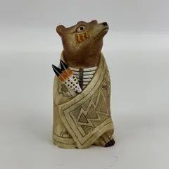 Robert Shields Design Zuni Bear Fetish Figurine Signed RSD