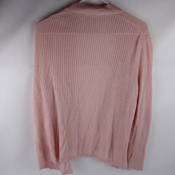 Talbots Women’s L Baby Pink Open Front Long Sleeve Knit Cardigan