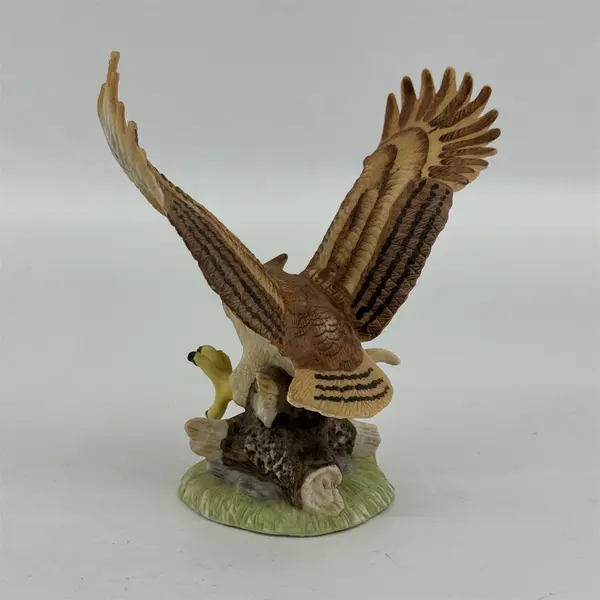 VTG Royal Heritage Great Horned Owl Bisque Porcelain Figurine