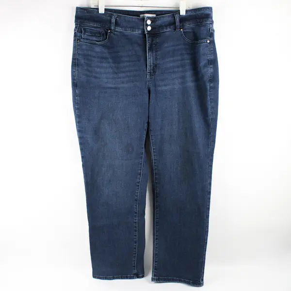 Lane Bryant Women's 40"Wx28"L High Rise Tighter Tummy Slim Straight Jeans