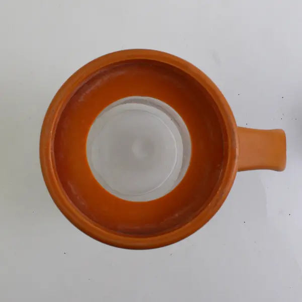 Chefmate Orange Plastic/Clear Glass French Press Coffee Maker 9.75" Tall