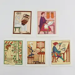 Lot of 5 Shepherd Cards Written Word Through The Ages Notecards