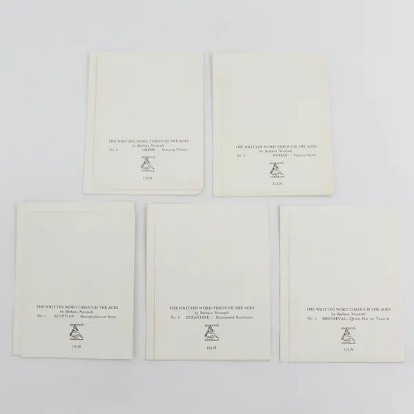 Lot of 5 Shepherd Cards Written Word Through The Ages Notecards