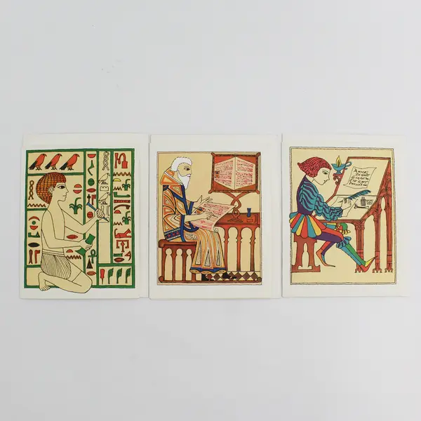 Lot of 5 Shepherd Cards Written Word Through The Ages Notecards