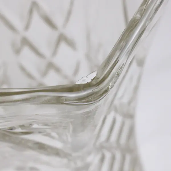 Vintage Anchor Hocking EAPC Clear Glass Flower Vase Star of David