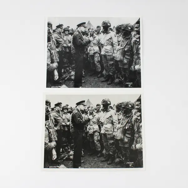 Lot Of 2 Eisenhower Addressing D-Day Troops WWII Veterans Committee Reprints