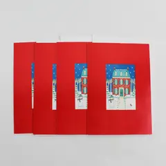 Lot of 4 Vintage Hallmark Crown Christmas Cards with Envelopes