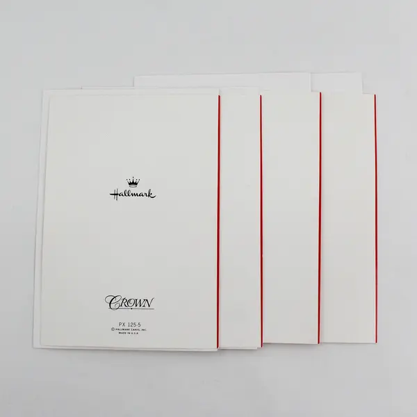 Lot of 4 Vintage Hallmark Crown Christmas Cards with Envelopes