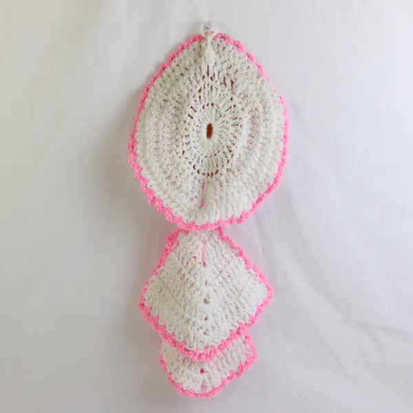 Vintage Crocheted Girl Baby Doll Face Potholder