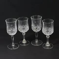 Set of 4 Cristal D'Arques Longchamp 5 3/4 oz  Crystal Wine Glasses 6.5" 