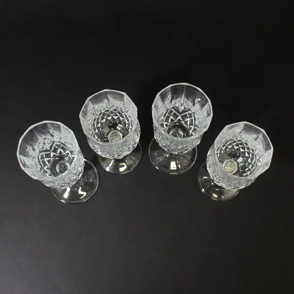 Set of 4 Cristal D'Arques Longchamp 5 3/4 oz  Crystal Wine Glasses 6.5" 