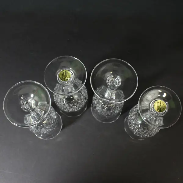 Set of 4 Cristal D'Arques Longchamp 5 3/4 oz  Crystal Wine Glasses 6.5" 