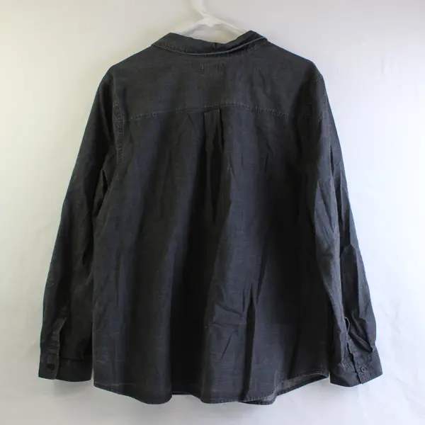 Old Navy Men's XL Black Button Up Long Sleeve 100% Cotton Shirt 