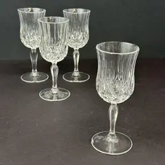 Set of 4 Cristal D'Arques Longchamp 5 3/4 oz  Crystal Wine Glasses 6.5" 