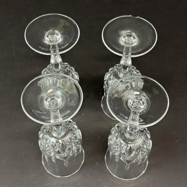 Set of 4 Cristal D'Arques Longchamp 5 3/4 oz  Crystal Wine Glasses 6.5" 